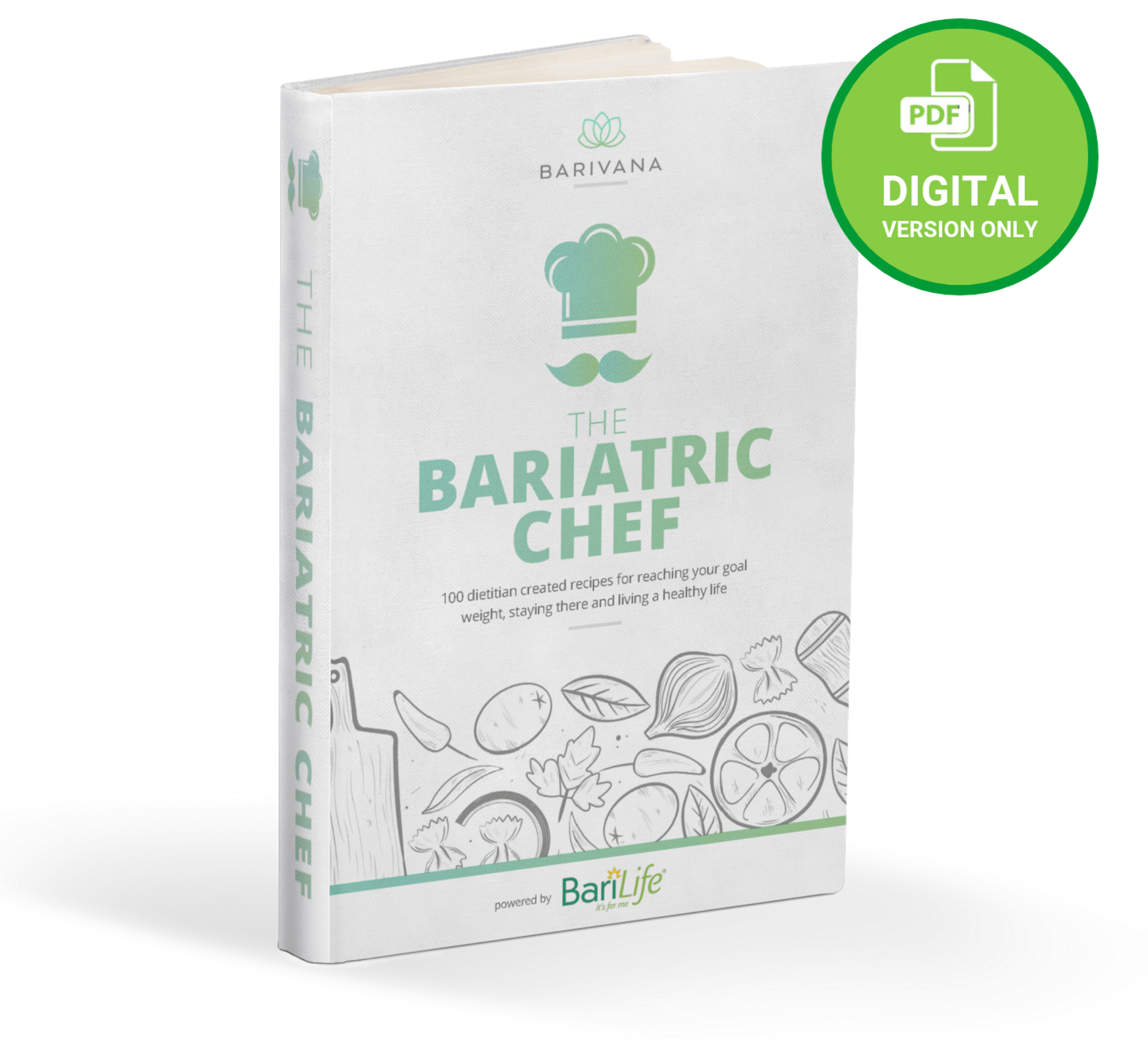 Bariatric Chef Cover - digital;;Prawn Paella;Steak Tacos;Easy Chicken Tikka Masala;Fully loaded peppers